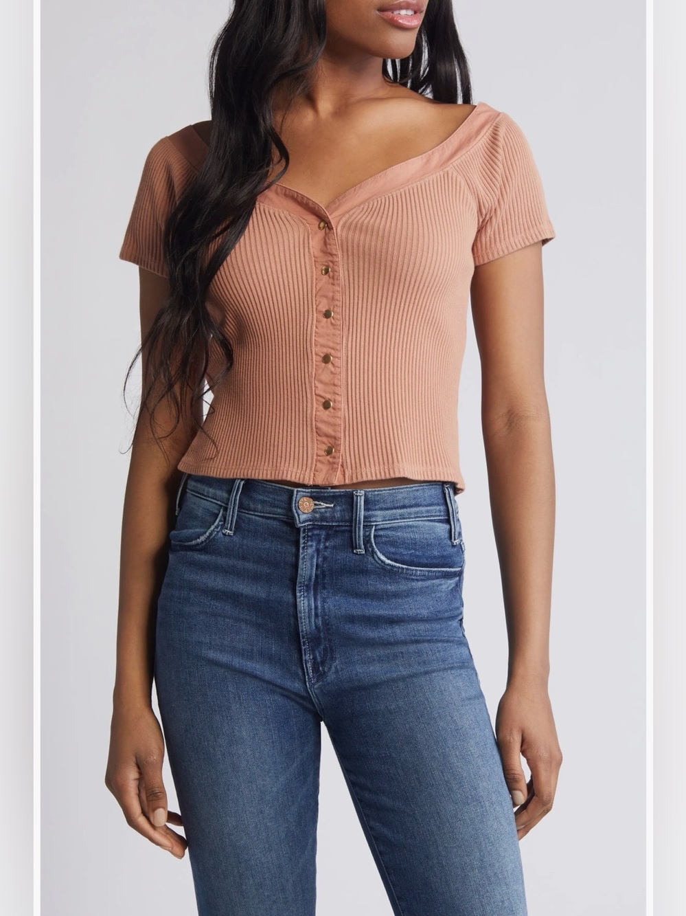 Alessia Rivera Crop Rib Top Nation LTD Small